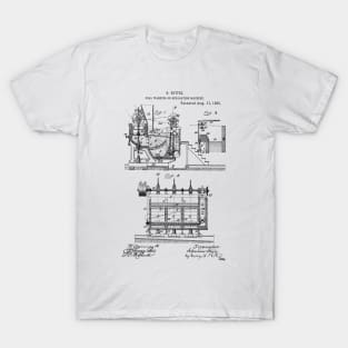 Coal Washing Machine Vintage Patent Hand Drawing Funny Novelty Gift T-Shirt